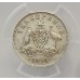 AUSTRALIA 1934/3 . THREEPENCE . VARIETY . OVERDATE . PCGS AU53